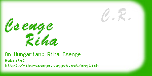 csenge riha business card
